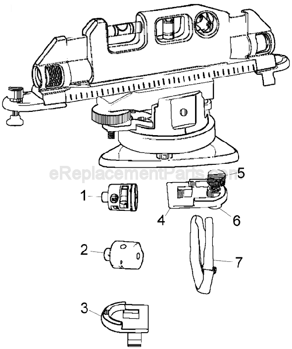 Page A Diagram and Parts List for BDL260S  Black and Decker Laser Level